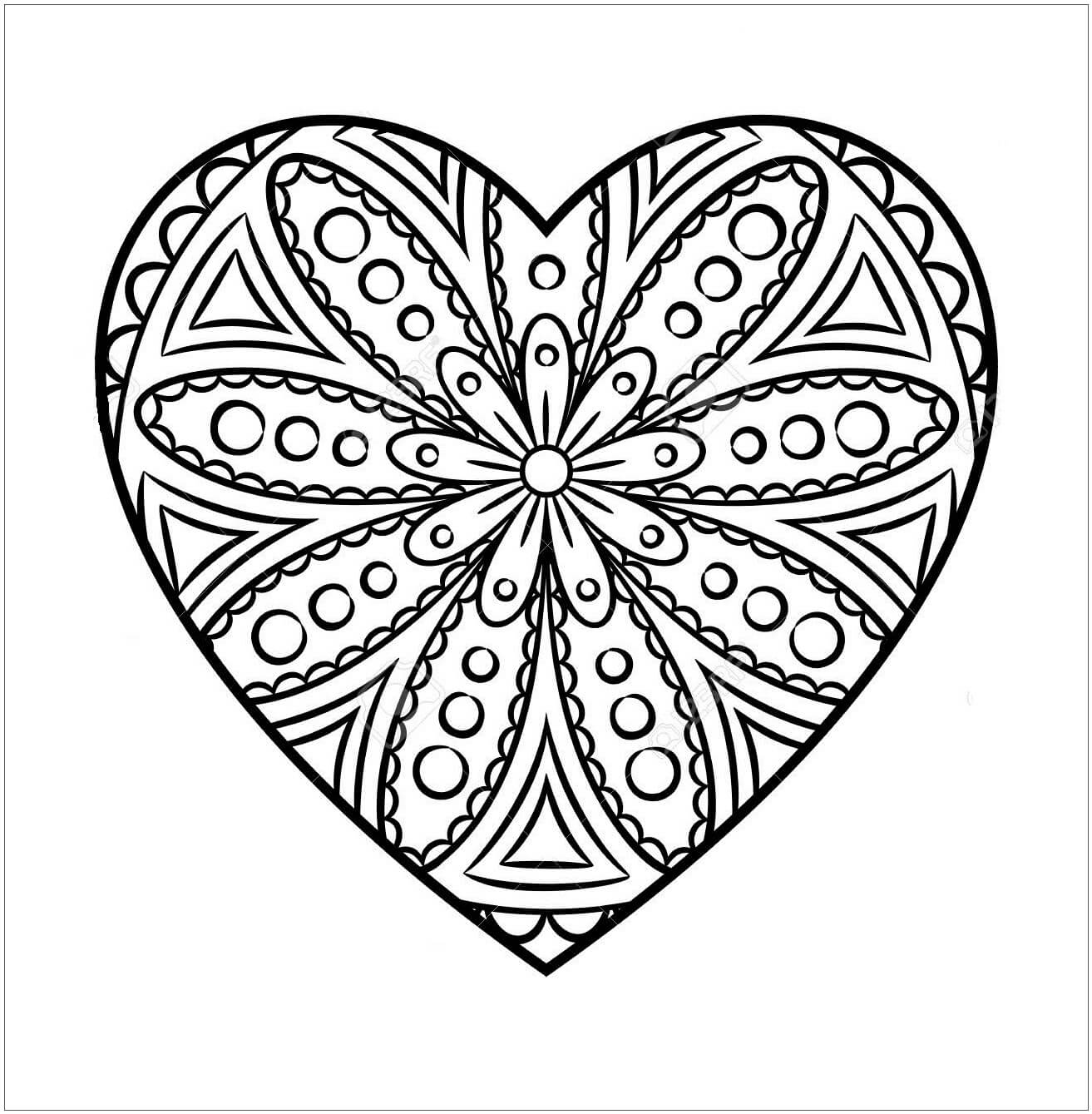 Mandalas Cœur 43